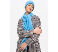 Blue Ribbed Knitted Scarf One Size