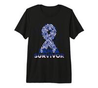 Blue Ribbon Colon Cancer Survivor Premium T-Shirt