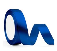 Blue Ribbon for Gift Wrapping - 20mm x 23m Navy Blue Satin Ribbon for Balloons, Presents, Crafting & Hair