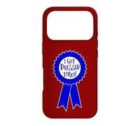 Blue Ribbon I Got Dressed Today Funny Sarcastic Witty Case for iPhone 17 Pro