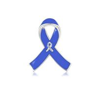 Blue Ribbon Pin 925 Sterling Silver Gastric Cancer Awareness Brooch Anti-bullying Brooch Pin For Women Men