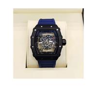 (Blue) Richard 3-pin transparent bottoming full function men's watch top brand luxury watch men's quartz automatic calendar couple 2023 Watches