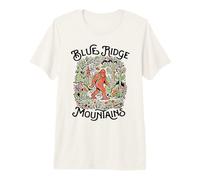 Blue Ridge Mountains Hiking Sasquatch Bigfoot Art Premium T-Shirt