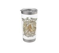 Blue Ridge Mountains Hiking Sasquatch Bigfoot Art Stainless Steel Insulated Tumbler