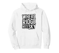 Blue Ridge Mountains Parkway Vintage Typography Sky Virginia Pullover Hoodie
