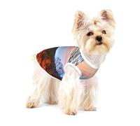 Blue Ridge Mountains Print Dog Shirt,Dog Shirt Vest for Small Breeds Like Chihuahuas,Yorkies, and Puppies