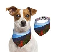Blue Ridge Mountains Print Pet Scarf Soft Comfortable Holiday Accessory For Christmas Warm Stylish Present