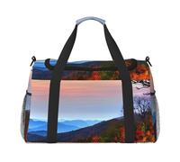 Blue Ridge Mountains Print Versatility Ample Space Travel Bag Stylish Functional Tote for Outdoor Activities