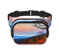 Blue Ridge Mountains Zipper Fanny Pack, Crossbody Bags with Adjustable Strap for Jogging, Cycling