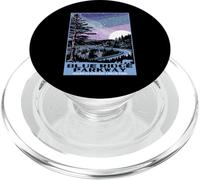 Blue Ridge Parkway at Night WPA Style Vintage Stars & Moon PopSockets PopGrip for MagSafe