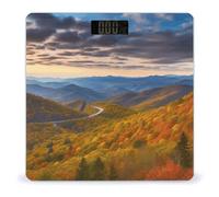 Blue Ridge Parkway Mountains Bathroom Scale for Body UV Printing Design Scale High Precision Bathroom Scale, Upgraded Slim Large Clear Numbers, Upgraded Stylish for Home Bedroom Bathroom