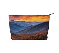 Blue Ridge Parkway Mountains Corduroy Makeup Bag, Stylish and Durable, Portable and Lightweight