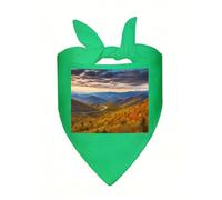 Blue Ridge Parkway Mountains Dog Bandana, Classic Plaid Dog Bandanas for Small Medium Large Dogs, Adjustable Washable Cotton Pet Scarf, Reversible Triangle Bibs for Puppy Dogs Cats Birthday Party Dail