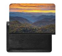 Blue Ridge Parkway Mountains Passport Holder Lightweight Passport Protector Wallet Cover for Travel Waterproof Card Case for Men