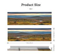 Blue Ridge Parkway Mountains -Rectangular Acrylic Table Signs - Clear Custom Nameplates For Office Desk, Restaurant, Events - Smooth Edge Professional Signage.