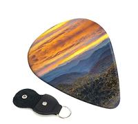 Blue Ridge Parkway Mountains Set Of 6 Guitar Plectrums For Acoustic Guitar, Electric Guitar, Bass, Ukulele - Thin, Medium And Thick.