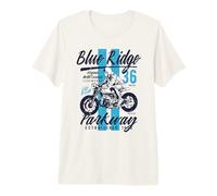 Blue Ridge Parkway VA NC Vintage Motorcycle Design Premium T-Shirt