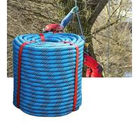 Blue Rigging Rope, 10-60M Double Braided Polyester Multi-use Rope Arborist 48 Strands for Outdoor Applications Construction Swing Sailing Pulling Camping(12mm,50m)