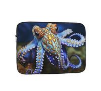 Blue Ringed Octopus Laptop Bag 13 inch Business Briefcase Gifts for Men Women Water Resistant Laptop Sleeve Carry On Laptop Case Shockproof Protective Computer Bag Notebook Case
