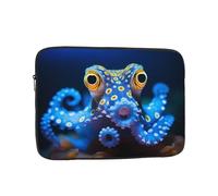 Blue Ringed Octopus Patterned Laptop Sleeve 10 Inch Shockproof For Slim Protective Notebook Computer Bag Briefcase