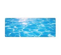 Blue Ripple Splash Mouse Pad In Big Extended Non-Slip Rubber Base Mousepad With Stitched Edges Gaming Pc Desktop Large Mouse Pad 11.8x31.5