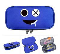 (Blue) Roblox Rainbow Friends Game Print Zipper Pencil Case Kids Students Cartoon Stationery Storage Bag Pouch