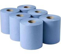Blue Roll Paper Towel Centre Feed Wipes Embossed Tissue Pack of 1/2/6