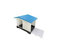 (Blue Roof) HugglePets Plastic Dog Kennel With Ramp