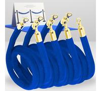 Blue rope set includes 4 pcs velvet ropes. Whether you're creating a red carpet entrance or a simple queue line, the red carpet poles and ropes set provides the reliability you need.