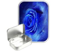 Blue Rose 30ml Hinged Tin, Pill Box, Pocket Tin