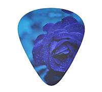 blue rose blooms 12 Pack Guitar Picks Guitar Plectrums for Electric Acoustic Bass Guitarï¼ˆSpec 0.46 0.71 0.96mmï¼‰