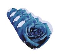 blue rose blooms Car Air Freshener Cards for Women Men 4 Pack Cute Car Accessories Long Lasting Scent Car Diffuser Hanging Auto Aromatherapy Tablets Car Fresheners Gifts