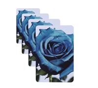 blue rose blooms Car Air Freshener Cards for Women Men 4 Pack Cute Car Accessories Long Lasting Scent Car Diffuser Hanging Auto Aromatherapy Tablets Car Fresheners Gifts
