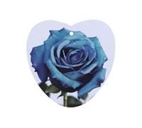 Blue Rose Blooms Car Air Freshener Hanging, Long Lasting Scented Car Aromatherapy Tablets, Love form Fragrance Scented Cards for Vehicles, Bedroom, Wardrobe Gray-style