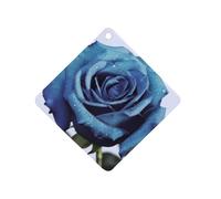 Blue Rose Blooms Car Air Freshener Hanging, Long Lasting Scented Car Aromatherapy Tablets, Rhombus Fragrance Scented Cards for Vehicles, Bedroom, Wardrobe Gray-style
