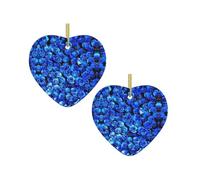 Blue Rose Christmas Tree Ceramic Hanging Bauble Personalised Xmas Baubles Cute Christmas Ornaments Gifts For Kids Family Friends