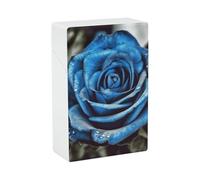 Blue Rose Cigarette Case 85mm King Size, Crushproof Plastic Cigarette Box Holder for Men Women Cigar Protective Cover Waterproof Cigarettes Holder 20 Capacity