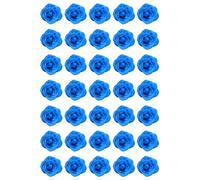 Blue Rose - Edible Cupcake Toppers - Wafer or Icing - Fun Flower Birthday Party Themed Celebration Cake Decorations for Cupcakes, Cookies, Brownies, Muffins & More!