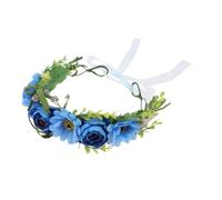 Blue Rose Fabric Flower for Wreath Headband Bridal Wedding Photos | Simulation Blooms, Comfortable Wear, Brides Photo Shoots, Hair Accessory