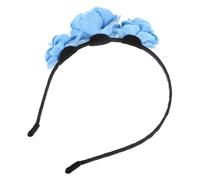 Blue Rose Floral Headband Vintage Simple Style for Commuting | Denim Build, Does Not Pull Hair, Comfortable Wear, Wedding and Face Washing Use, Feminine Elegance