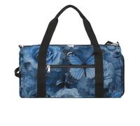 Blue Rose Gym Bag Travel Duffel Bags for Men Women Large Weekender Bags Carry On Overnight Duffle Bag with Shoe Compartment for Workout, style, One Size