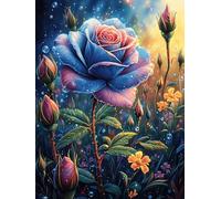 Blue Rose in A Blooming Meadow 500 Piece Jigsaw Puzzle for Adults Wildlife Pet Sick Day Activity Gentle Distraction No Dust Pieces Great Gift for Get Well Soon 500 PCS