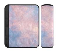 Blue Rose Marble Texture Chic 2 Pack car seat Belt Cover More Comfort Driving for SUV funda para cinturón de carro