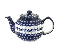 Blue Rose Polish Pottery Flowering Peacock Medium Teapot
