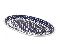 Blue Rose Polish Pottery Nature Large Oval Platter