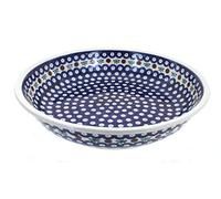 Blue Rose Polish Pottery Nature Large Shallow Serving Bowl