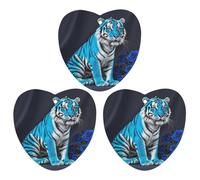 Blue Rose Tiger Car Air Freshener, 3 Pcs Love form Hanging Air Freshener Cards, Long Lasting Fragrance Scented Cards for Car, Home, Office Gray-style