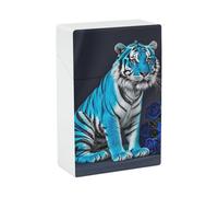 Blue Rose Tiger Cigarette Case Portable Novelty Cigarette Packing Box Crush Proof Waterproof Cigarette Box Novelty Gifts for Friend