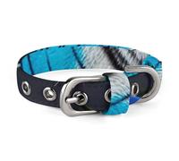 Blue Rose Tiger Dog Collar Adjustable Soft and Comfortable Puppy Collars with Metal Buckle Pet Collar for Small Medium Pet