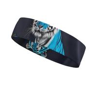 Blue Rose Tiger Headbands for Women & Men Sports Headband, Fits All Head Sizes, Ultra Absorbent & Non-Slip Sweatband for Running, Yoga, Gym